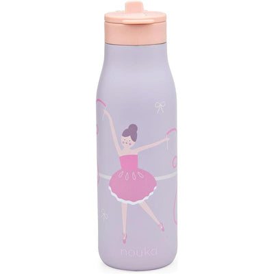 Nouka Insulated Stainless Steel Kids Water Bottle, Fleur the Ballerina Image 1