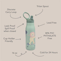 Nouka Insulated Stainless Steel Kids Water Bottle, Fleur the Ballerina Image 2
