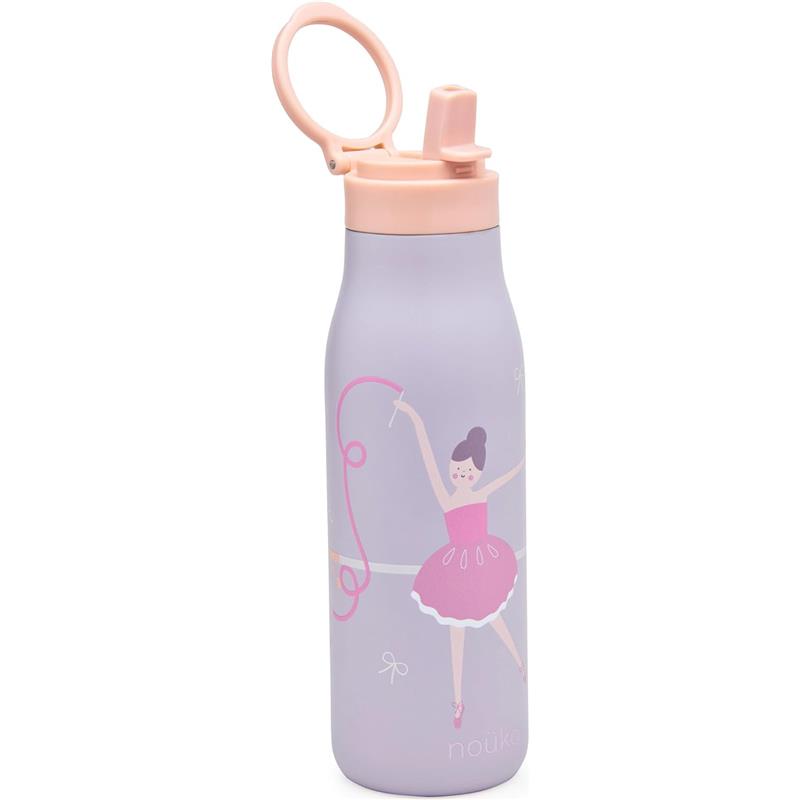Nouka Insulated Stainless Steel Kids Water Bottle, Fleur the Ballerina Image 7