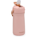Nouka Kids Water Bottle with Silicone Spout and Silicone Straw, Soft Blush Image 5