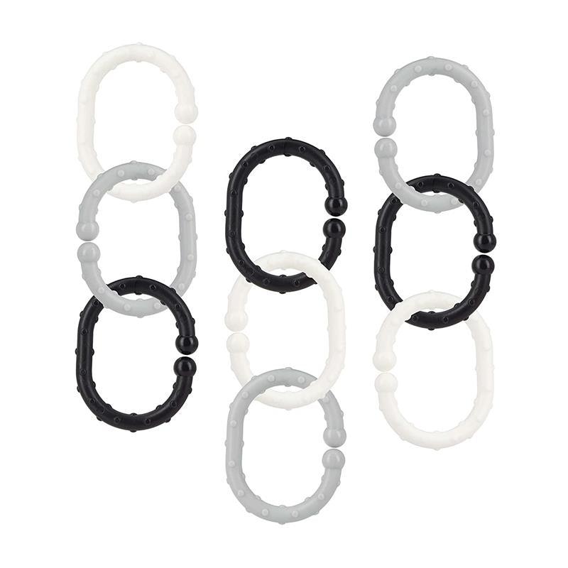 Nuby - 18Pk Linkables Teething Toys, Black/Grey/White Image 1