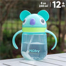 Nuby 1Pk Clik-It 360 Flip-It Cup With Thin Weighted Straw, Koala Image 3