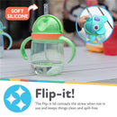 Nuby 1Pk Clik-It 360 Flip-It Cup With Thin Weighted Straw, Koala Image 6