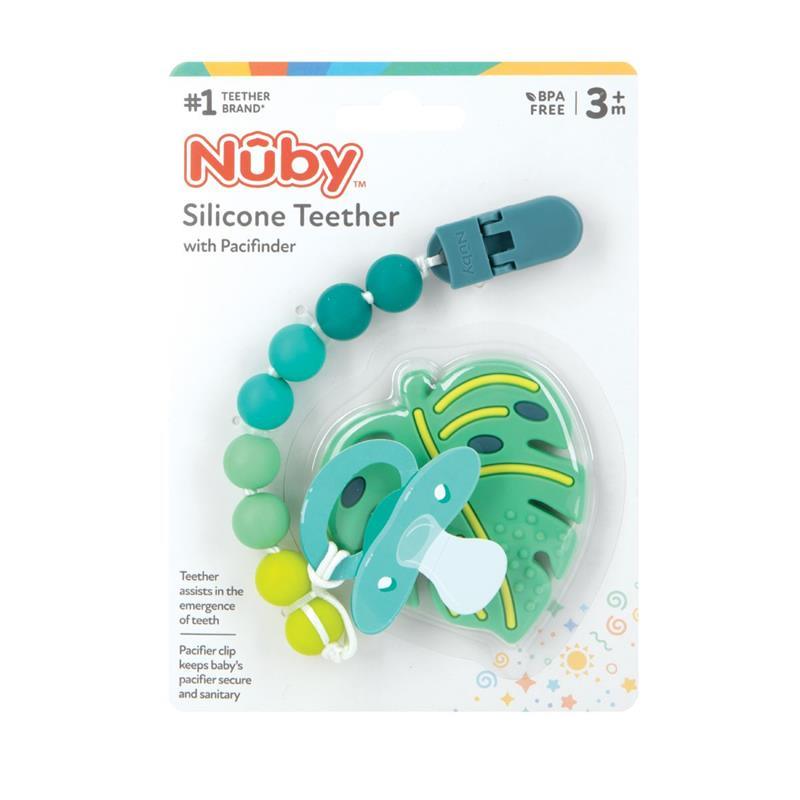 Nuby - 1Pk Silicone Teether with Silicone Bead Pacifinder, Mixed Case Image 2
