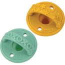 Nuby 2Pk 3D Silicone Pacifier/Soother With Silicone Cherry Baglet, 0M+, Neutral Image 1