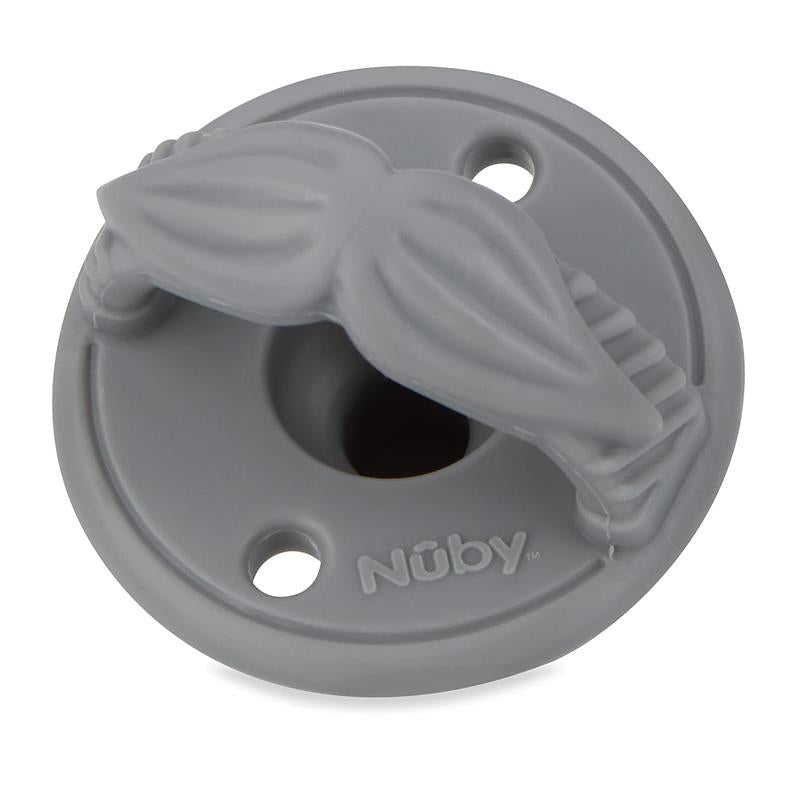 Nuby 2Pk 3D Silicone Pacifier/Soother With Silicone Cherry Baglet 0M+ Image 3