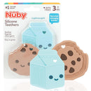Nuby - 2Pk All Silicone Chocolate Chip Cookie & Milk Carton Teether Image 1