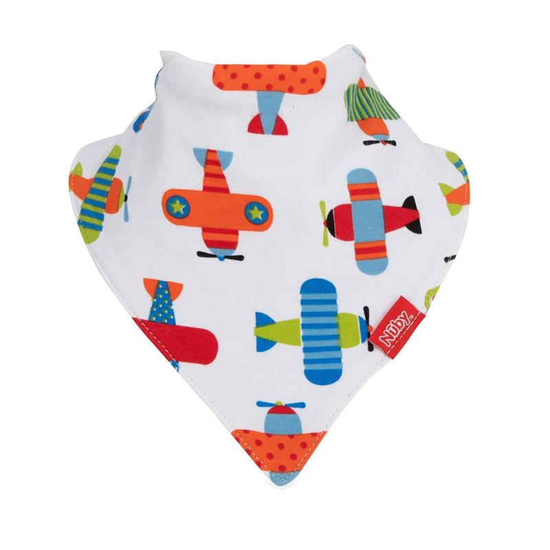 Nuby 2Pk Dribble Catcher Bandana Bibs, Super Absorbent Drool Bib With Soft Comfort Neckline, Boy Image 2