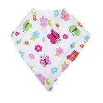 Nuby 2Pk Dribble Catcher Bandana Bibs, Super Absorbent Drool Bib With Soft Comfort Neckline, Girl Image 2