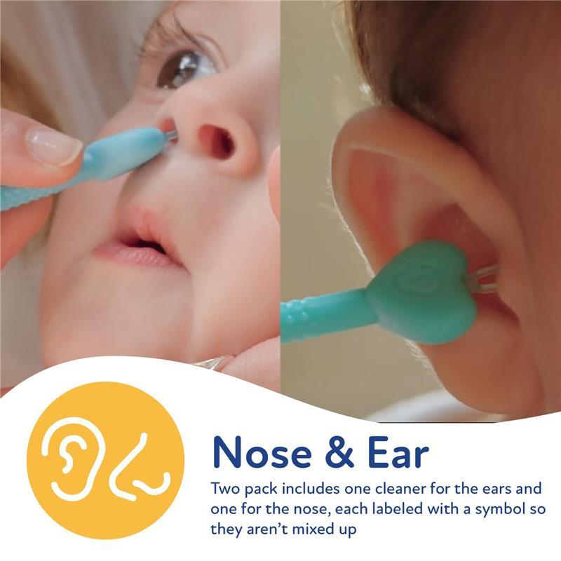 Nuby - 2Pk Ear And Nose Cleaner With Case, Boy Image 2
