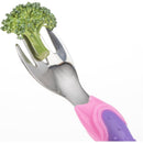 Nuby 2Pk Stainless Steel Utensil, Pink/Purple Image 2