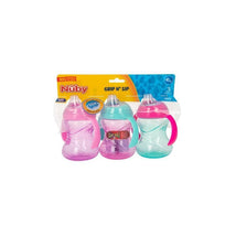 Nuby - 3 Pk 10 Oz Clik It Cup With Handles Girl Image 1