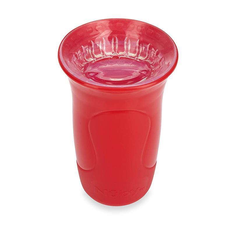 Nuby - 3 Pk Edge Cup 2 Part 360 Drinking Cup, Blue/Red/Green Image 4