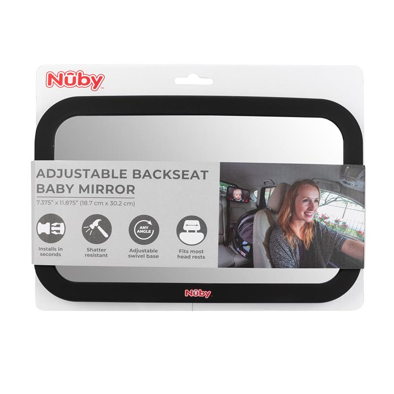 Nuby - Adjustable Backseat Baby Mirror with Swivel Base for Easy Viewing Image 5