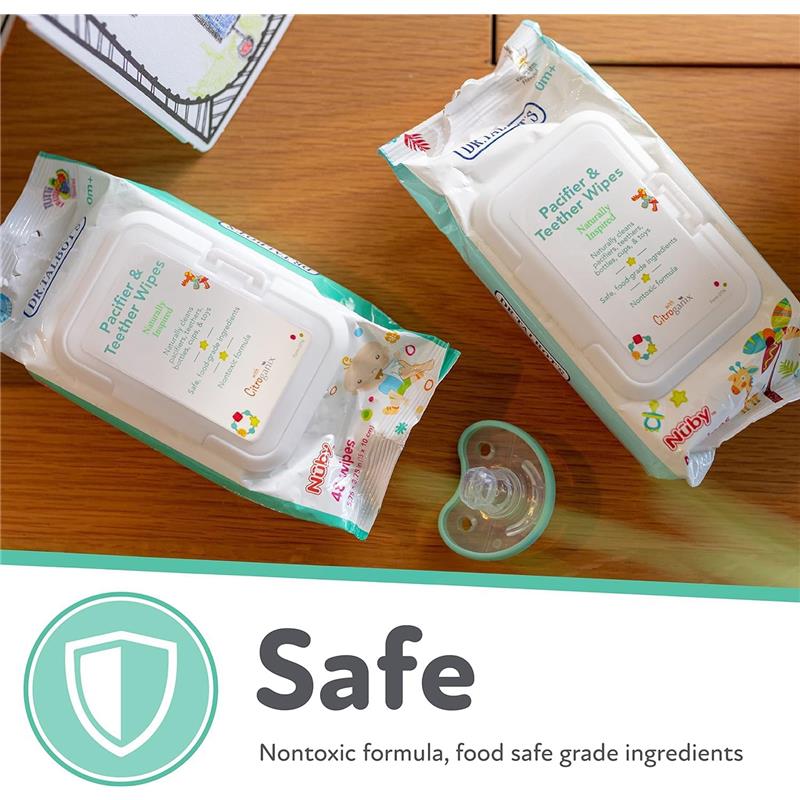 Dr. Talbot's 1Pk Pacifier & Teether Wipes Naturally Inspired with Citroganix, Vanilla Milk, 48 Count Image 4
