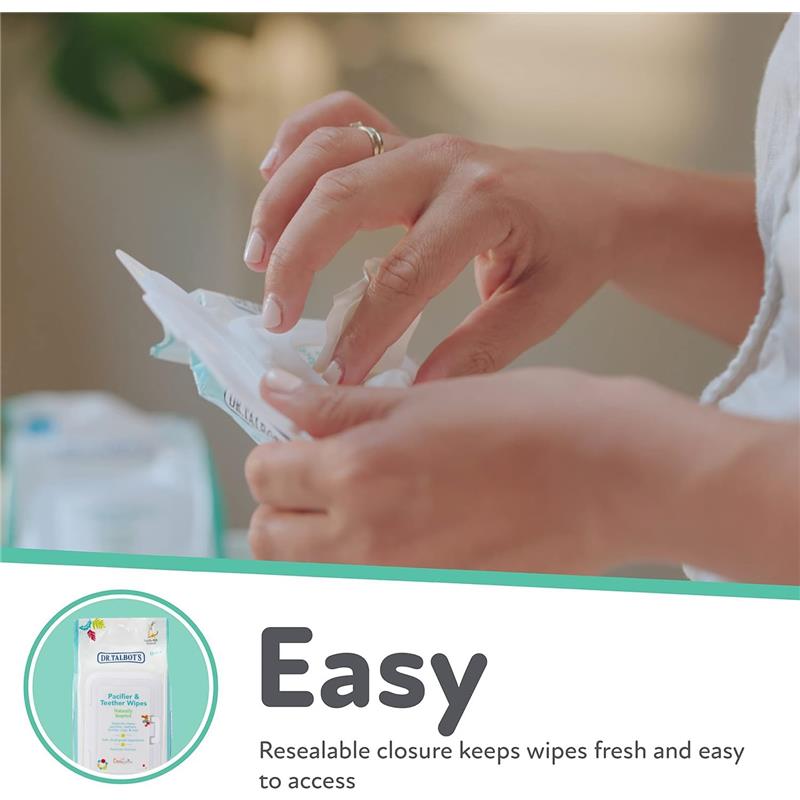 Dr. Talbot's 1Pk Pacifier & Teether Wipes Naturally Inspired with Citroganix, Vanilla Milk, 48 Count Image 5