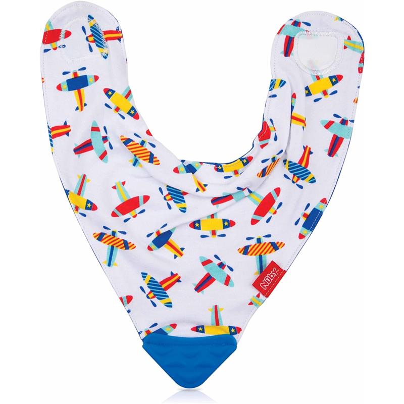 Nuby 1Pk Bandana Bib with Teether, Colors May Vary Image 4