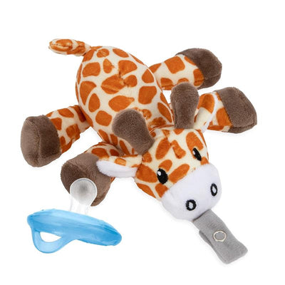 Nuby Calming Natural Flex Snuggleez Pacifier With Plush Combo Set For Cuddling With Comfort, Giraffe Image 1