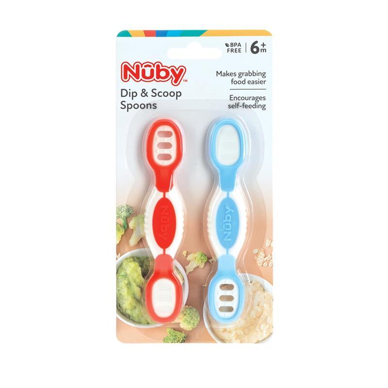 Nuby - Dip & Scoop Spoons, 2 Pack, Boy Image 3