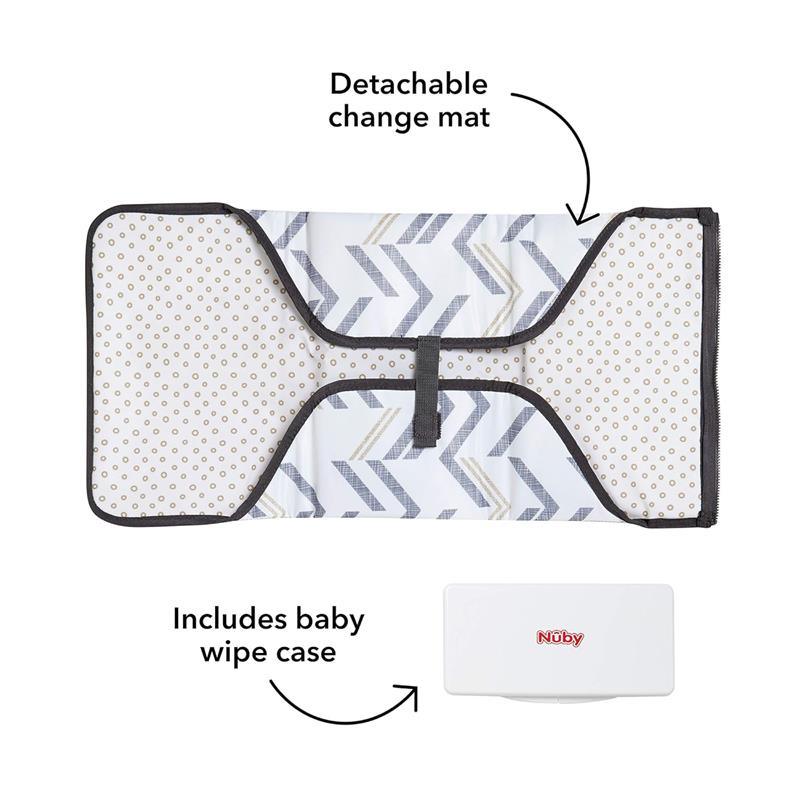 Nuby - Dr. Talbot's Portable Changing Pad Chevron with Case Image 5