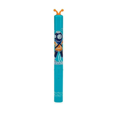 Nuby Dr Talbots Scuba Diver Sonic Toothbrush in aqua blue, featuring a diving character design and orange antennae.