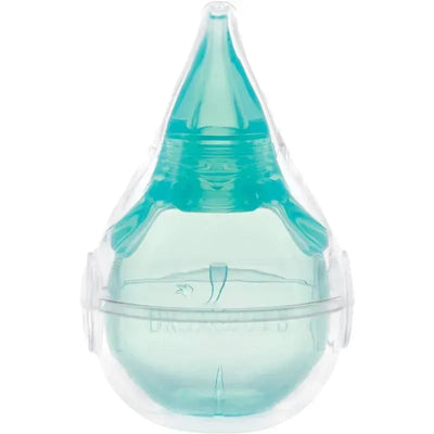 Nuby Elephant Nasal Aspirator in transparent design with a soft tip and hygienic case for easy nasal care.