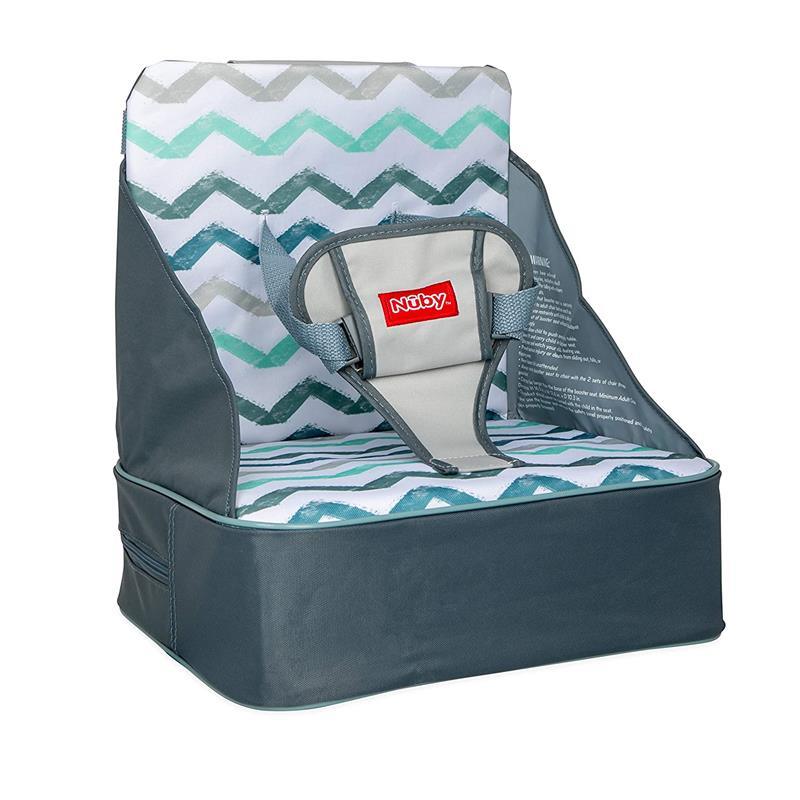 Nuby - Fabric Collapsible Booster Seat With Straps, Chevron Image 5