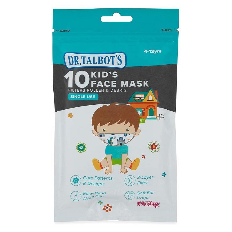 Nuby Face Mask for Kids | Dr.Talbot's Disposable Face Masks For Kids - 10 PK Boy Image 6