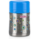 Nuby First Solids Stainless Steel Thermos with Spoon 15 Oz, Blue Image 3