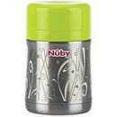 Nuby First Solids Stainless Steel Thermos with Spoon 15 Oz, Green Image 1