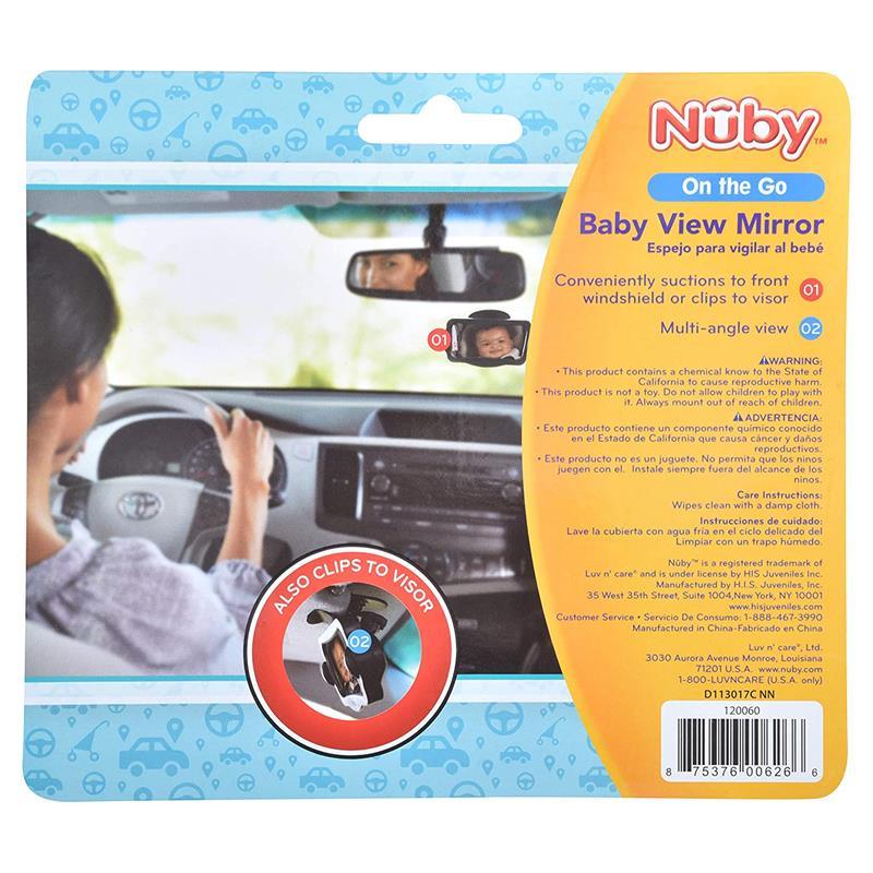 Nuby - Flat Back Seat Mirror Black Image 5
