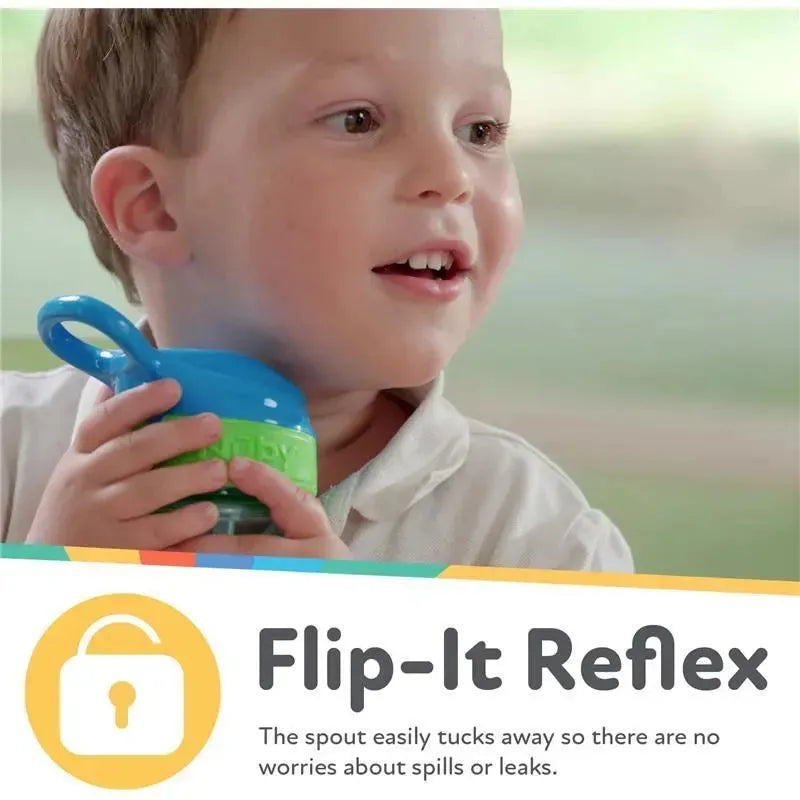 Nuby - Flip-It Reflex Bottle, Aqua Camo Image 4