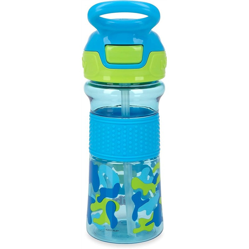 Nuby Flip-It Reflex Cup 12 oz - Aqua Camo Image 7