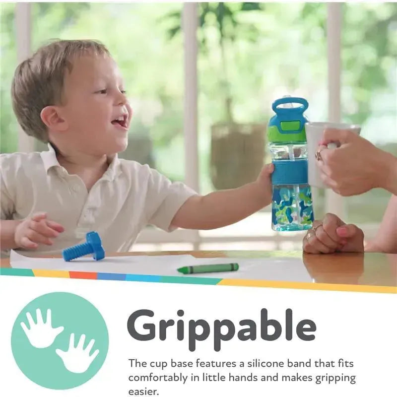 Nuby - Flip-It Reflex Bottle, Aqua Camo Image 8