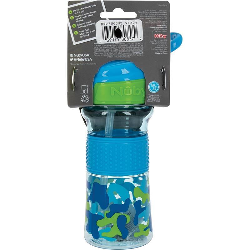 Nuby - Flip-It Reflex Bottle, Aqua Camo Image 9