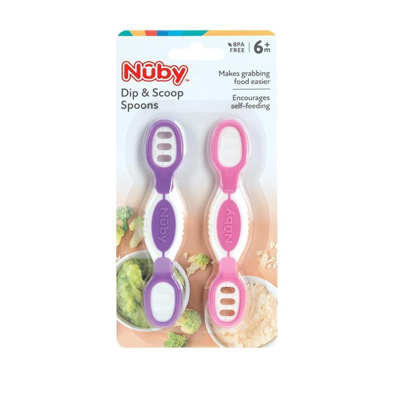 Nuby - Nuby Dip & Scoop Spoons, 2 Pack, Girl Image 4