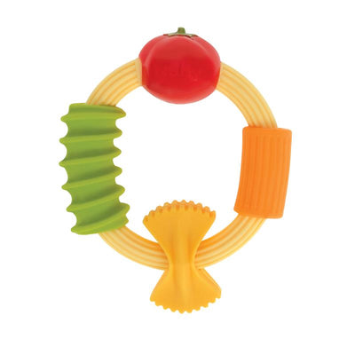 Nuby - Pasta Ring Teether Soft Silicone, Multi-Textured Surface Image 1