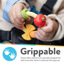 Nuby - Pasta Ring Teether Soft Silicone, Multi-Textured Surface Image 3