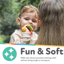 Nuby - Pasta Ring Teether Soft Silicone, Multi-Textured Surface Image 4