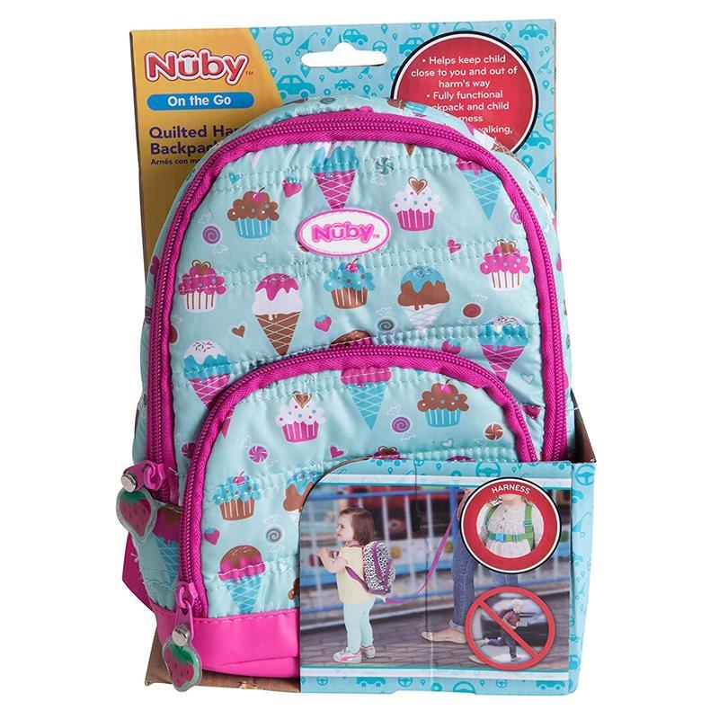 Nuby - Quilted Backpack Harness, Sweet Girl Image 3