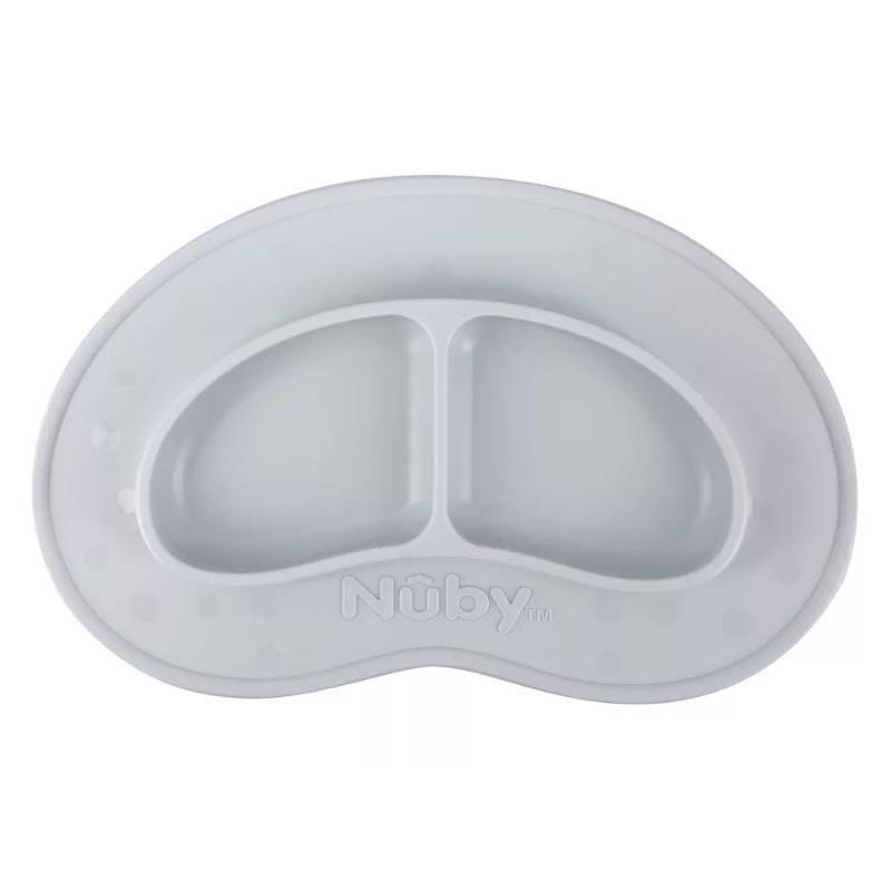 Nuby - Sectioned Silicone Feeding Mat, Gray Image 1