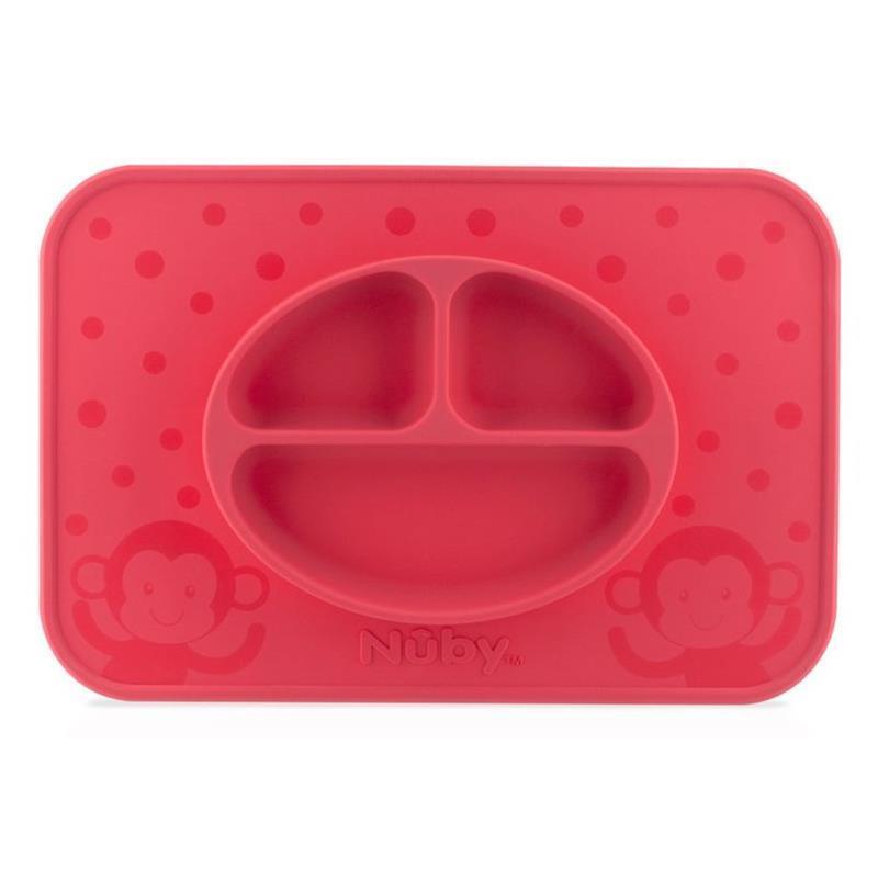 Nuby - Silicone Sectioned Feeding Placema, Assorted Colors Image 1