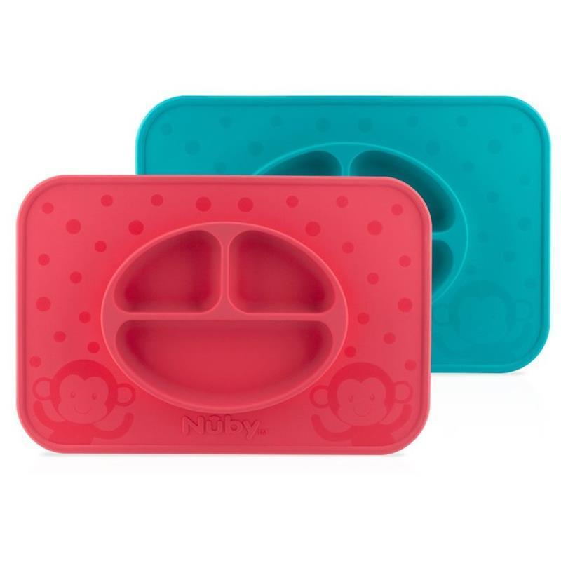 Nuby - Silicone Sectioned Feeding Placema, Assorted Colors Image 3