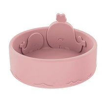 Nuby - Silicone Whale Baby Feeding Bowl - Pink Blush Image 1