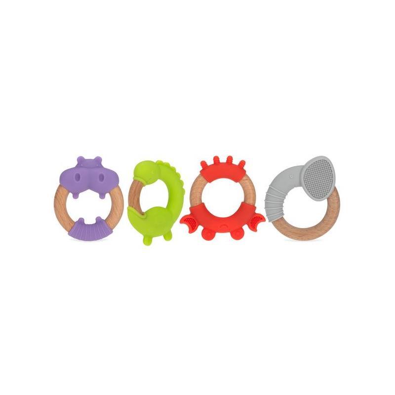 Nuby - Silicone/Wood Teethers, Assorted 1 Pack Image 1