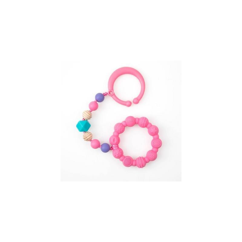 Nuby - Tag A Long Teether Pink Image 3