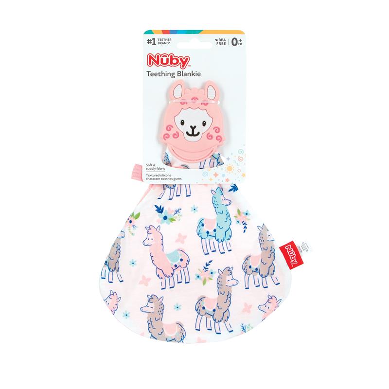 Nuby - Teething Blanket With Silicone Lion and Bear Head Image 7