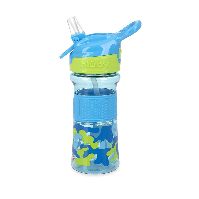 Nuby Flip-It Reflex Travel Cup 12 oz - Aqua Camo Image 3