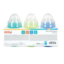 Nuby Wide Neck Non-Drip Bottles, 8 oz, 3-Pack - Boy Colors