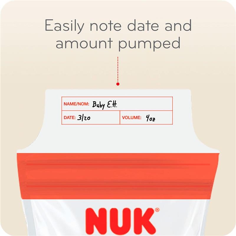 Nuk - 100 Ct Simply Natural Seal n' Go Breast Milk Bags Image 6
